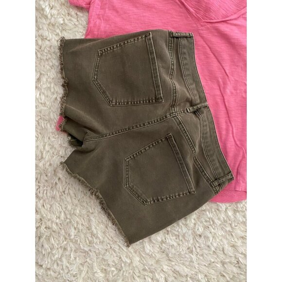 Refuge Green Cut Off Jean Shorts Womens Size 6 - Picture 3 of 3